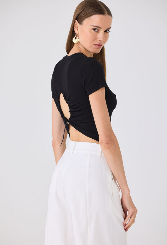 IMANI RUCHED BACK TEE