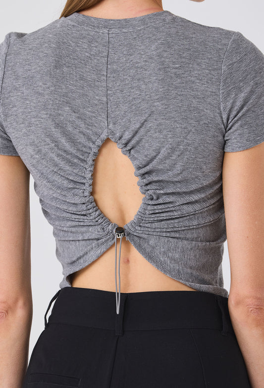 IMANI RUCHED BACK TEE