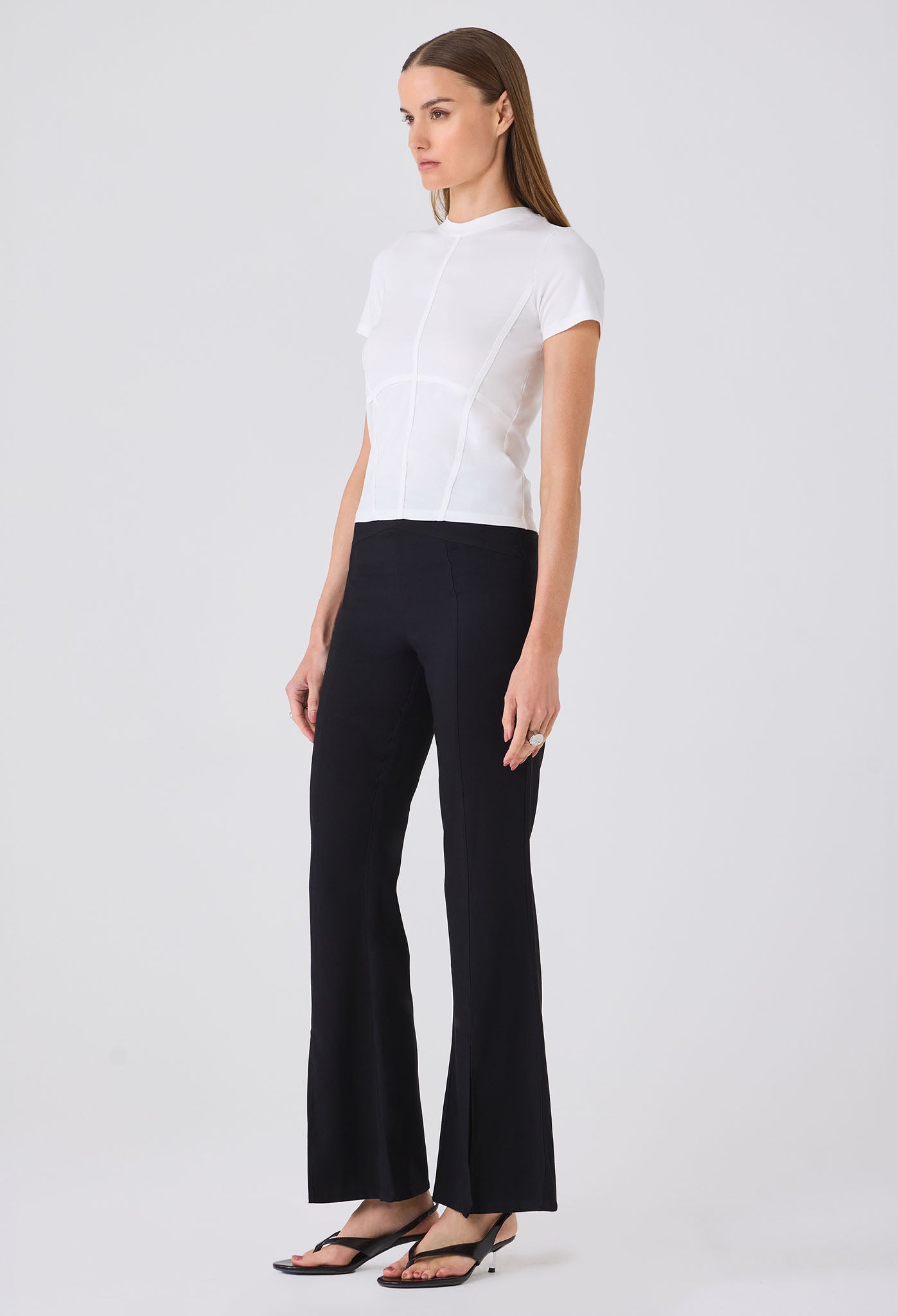 ELLIS SEAMED S/S TEE BRIGHT WHITE