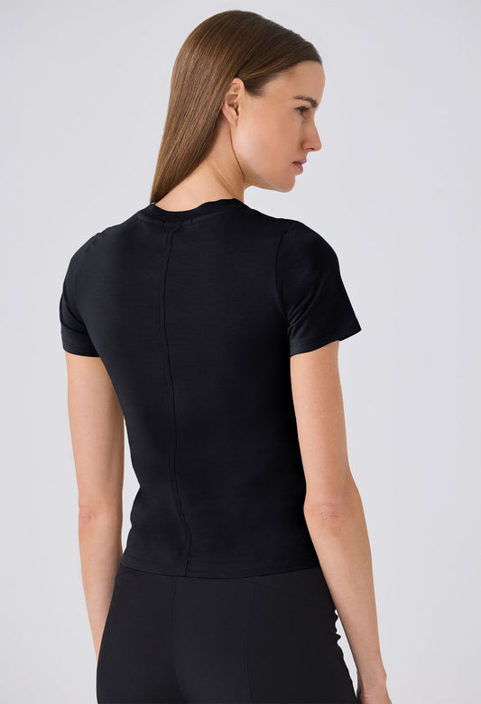ELLIS SEAMED S/S TEE BLACK