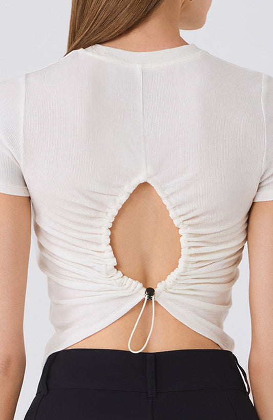 IMANI RUCHED BACK TEE