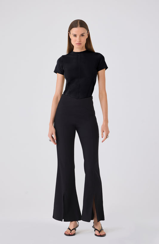 ELLIS SEAMED S/S TEE BLACK