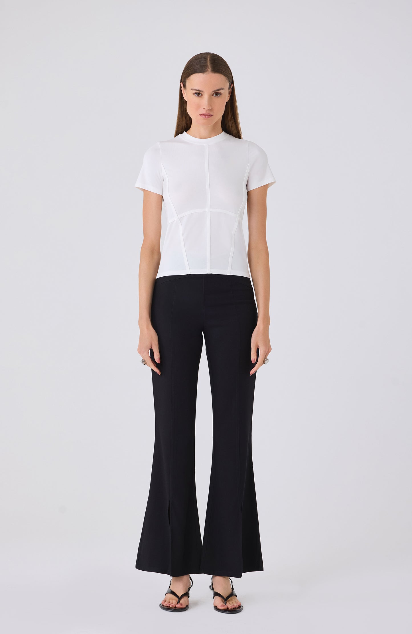 ELLIS SEAMED S/S TEE BRIGHT WHITE