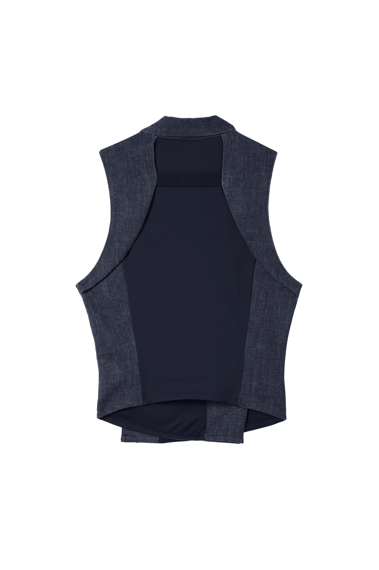 DELARA FAUX DENIM CONTRAST VEST