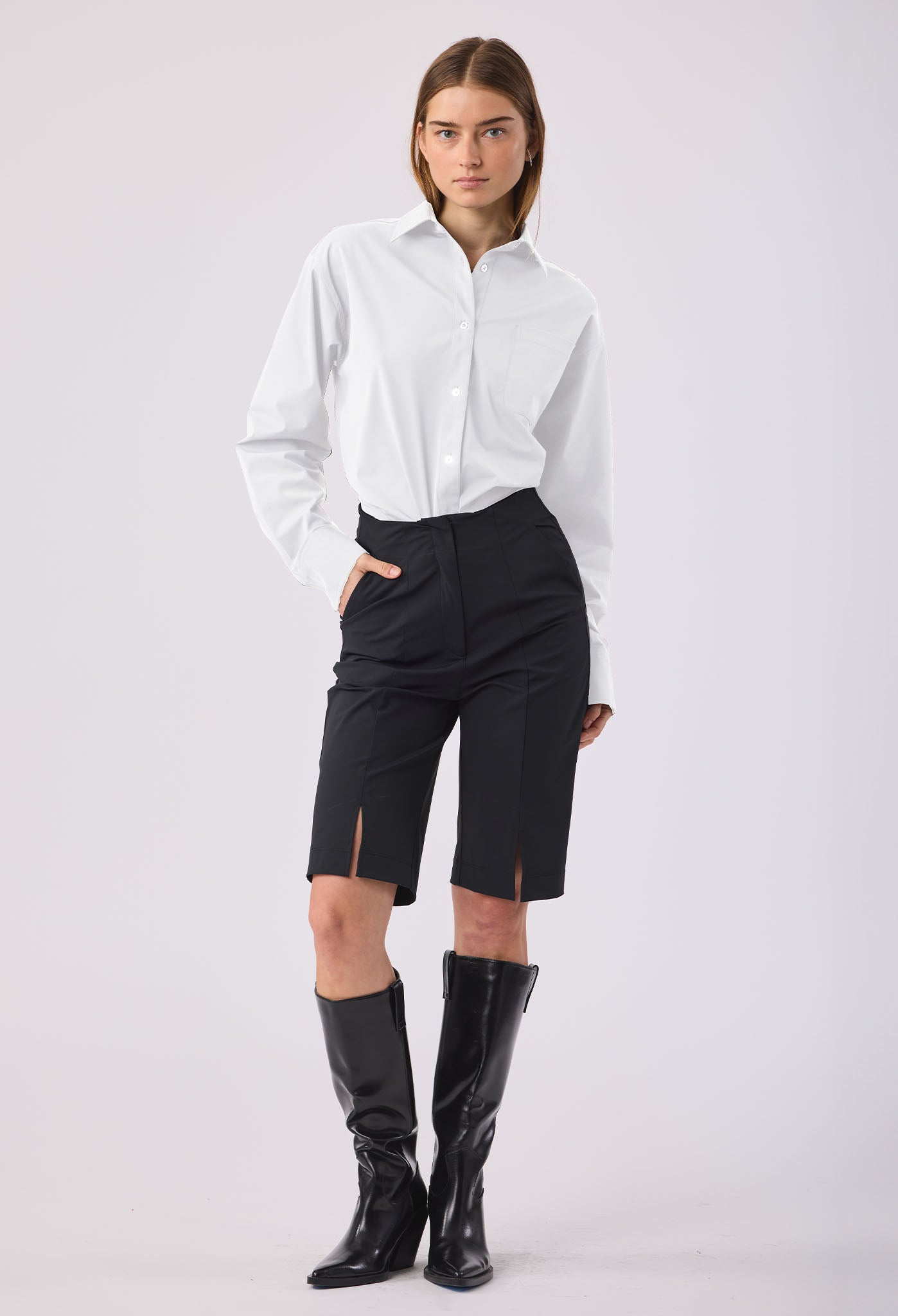 JEROME POCKET BUTTON DOWN SHIRT WHITE