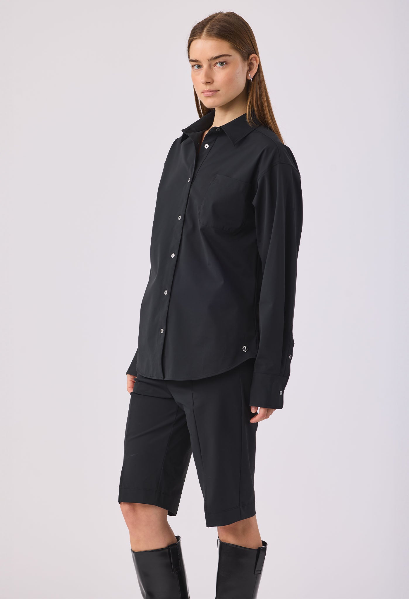 JEROME POCKET BUTTON DOWN SHIRT BLACK