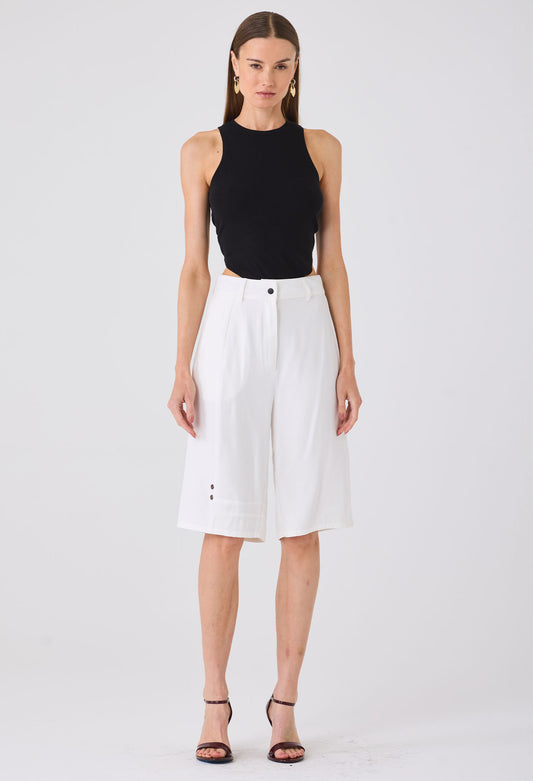 EFFY RUCHED BACK TANK BLACK