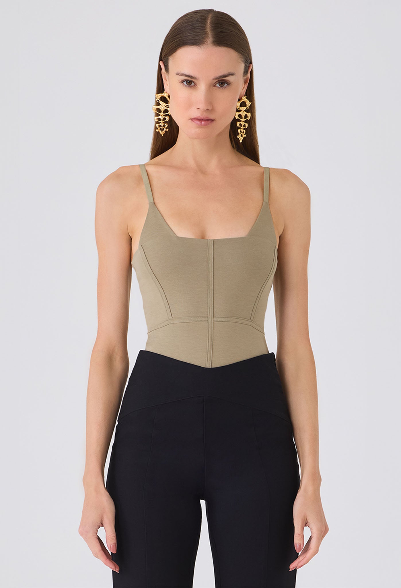 ZINTA SEAMED BODYSUIT LEMON PEPPER