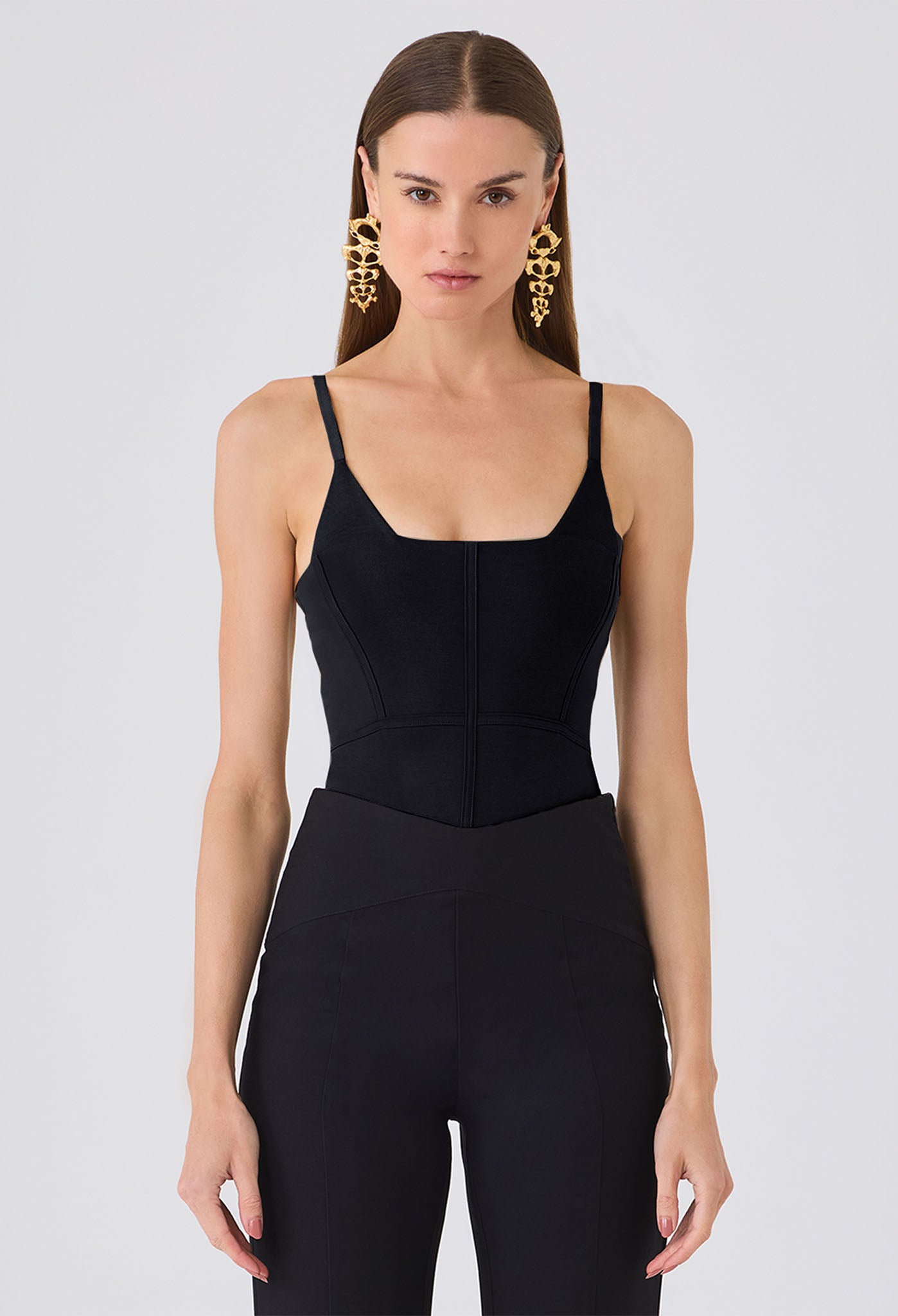 ZINTA SEAMED BODYSUIT BLACK