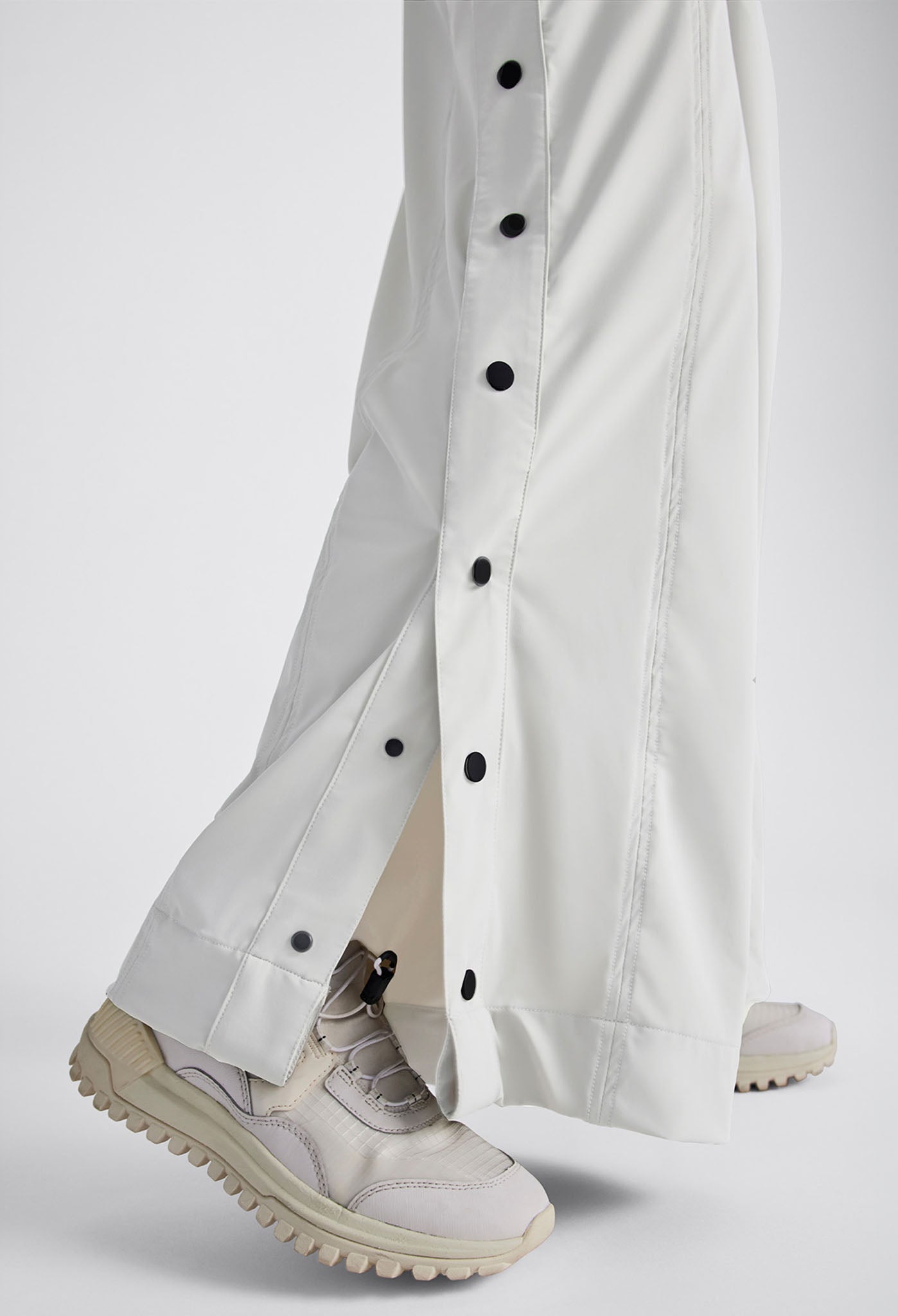 ALBA UTILITY SNAP BUTTON PANT WHITE