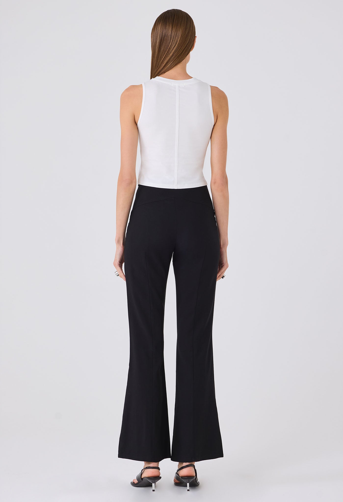 SOREN SEAMED CROPPED TANK BRIGHT WHITE