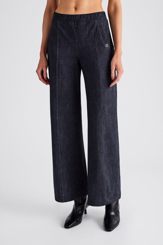 LUMI WIDE LEG FAUX DENIM PANT