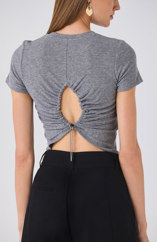 IMANI RUCHED BACK TEE