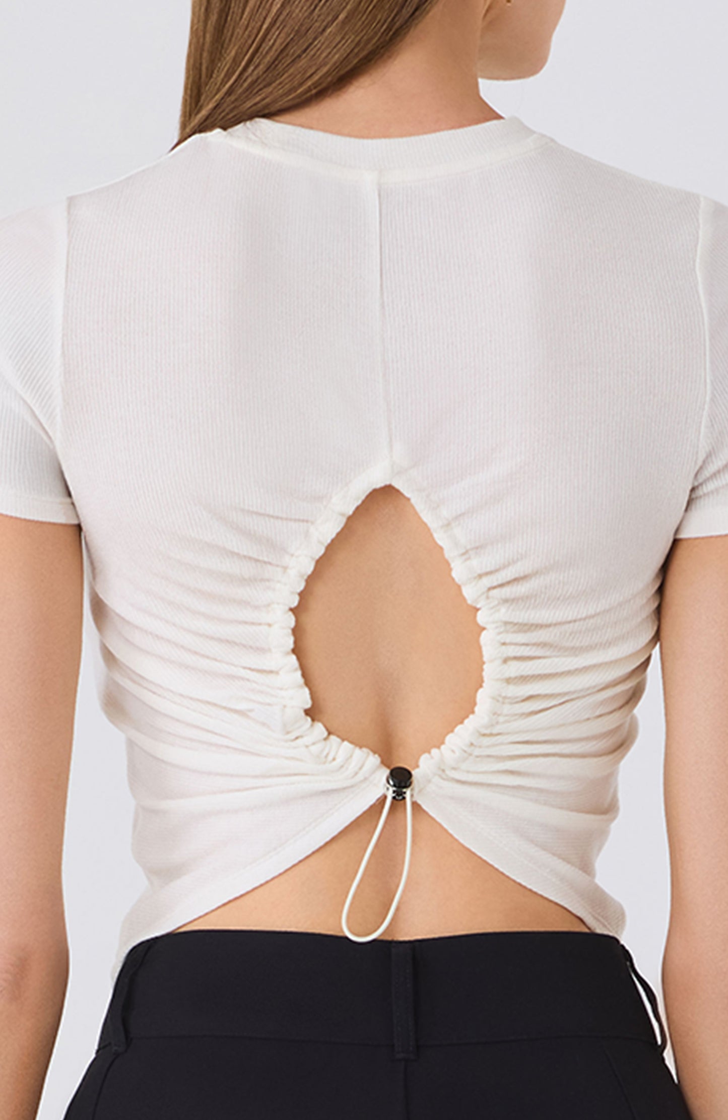 IMANI RUCHED BACK TEE