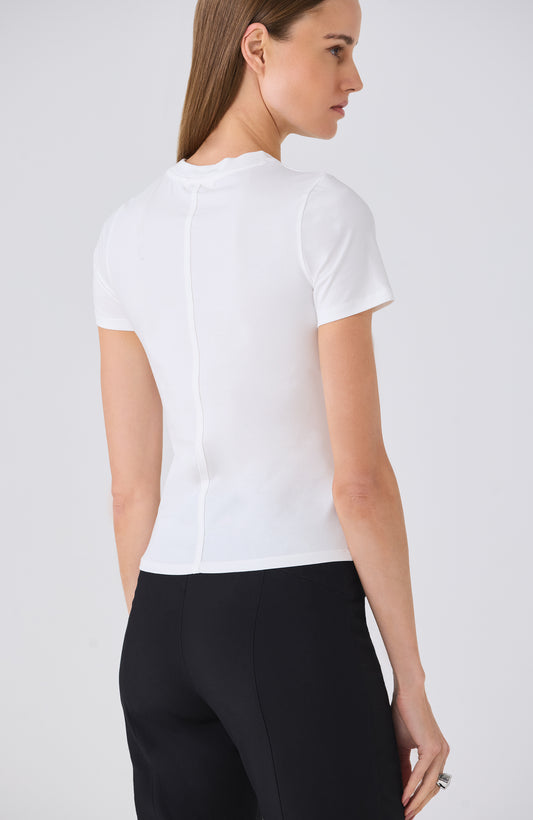 ELLIS SEAMED S/S TEE BRIGHT WHITE