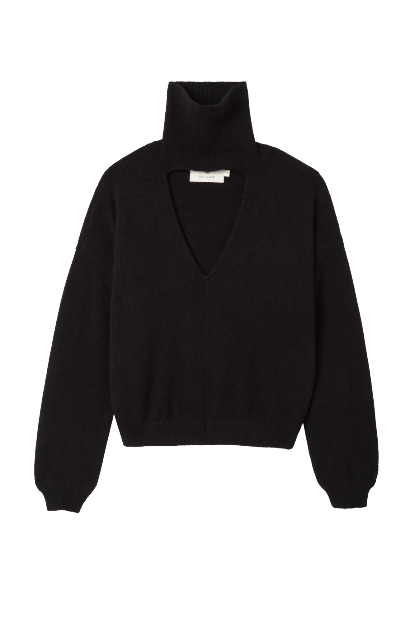 CHLOE CHASHMERE TURTLENECK THUNDER BLACK