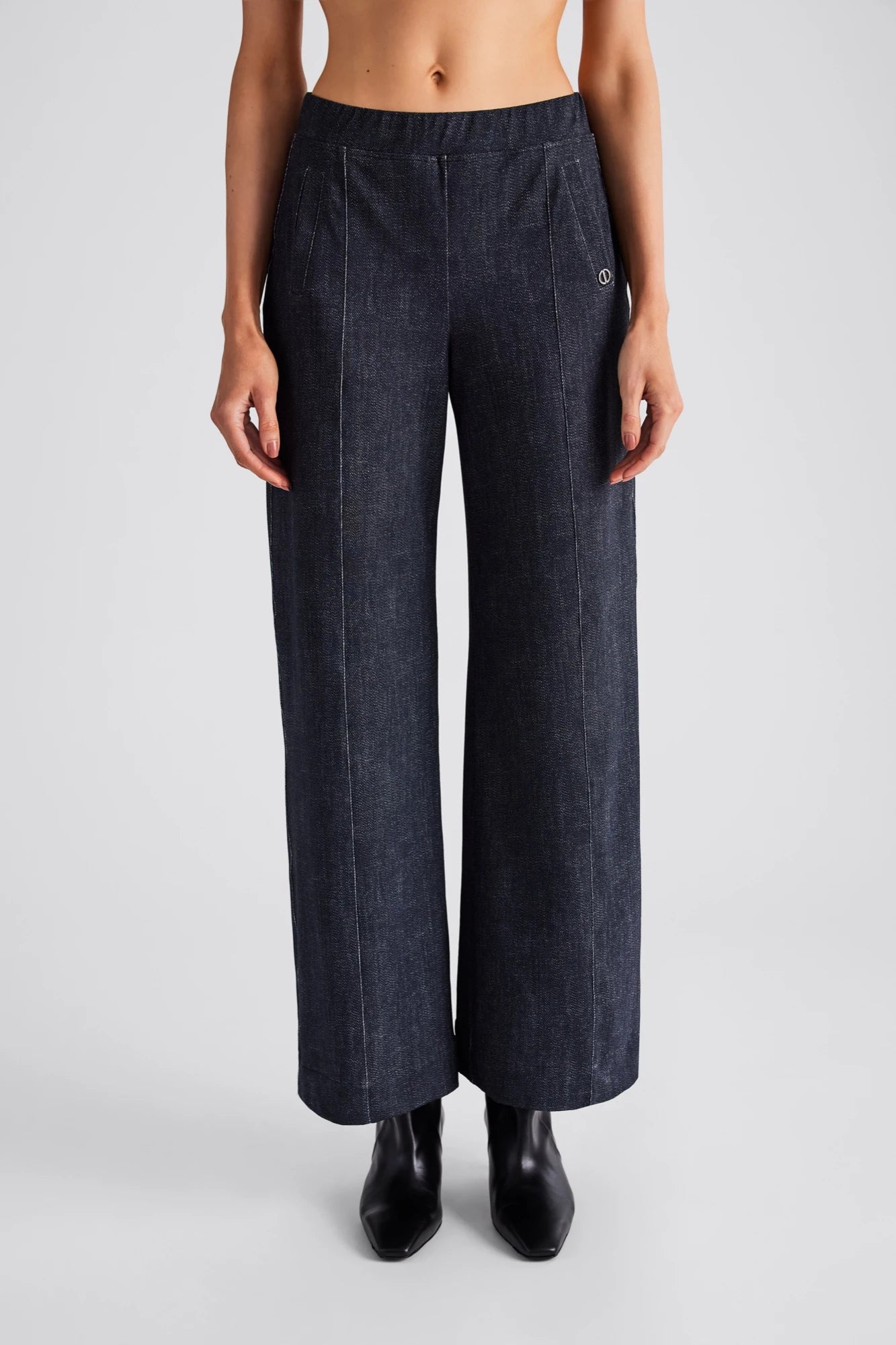 LUMI WIDE LEG FAUX DENIM PANT